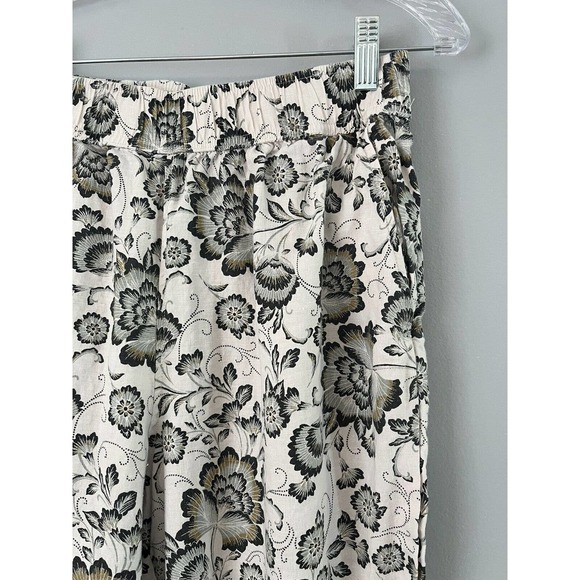 Tahari Floral Print High Waisted 100% Linen Pants Size Medium - Picture 4 of 5